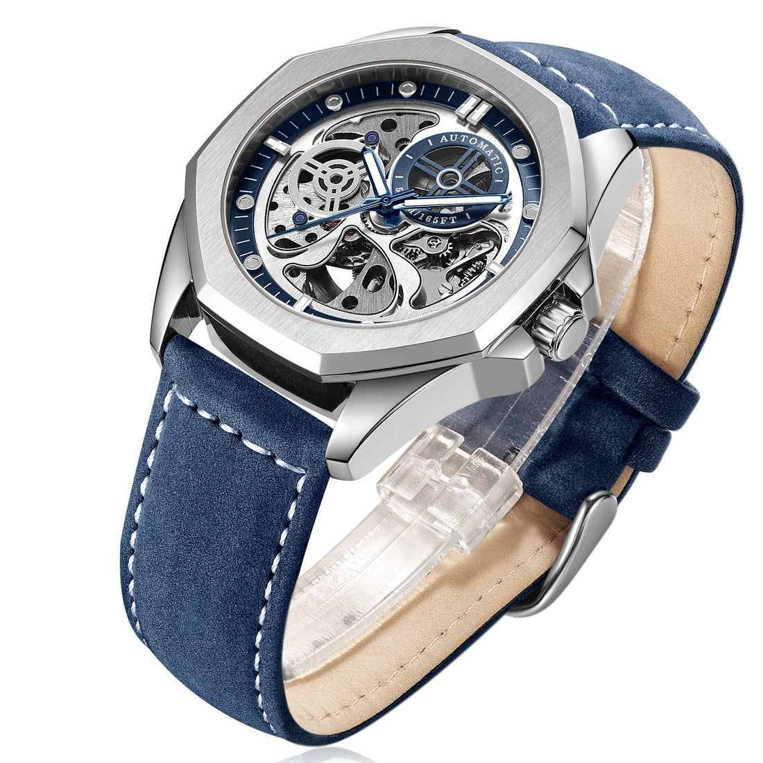 Men's Leather Belt Mechanical Watch