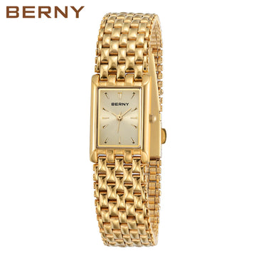 Quartz and Stainless Steel Gold Watch for Women