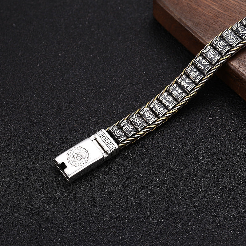 Rustic Thai 925 Silver Men's Bracelet
